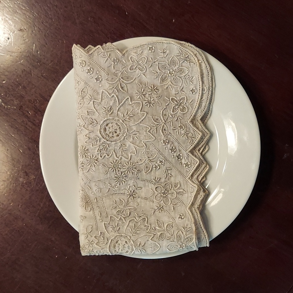 Appenzell Wedding Handkerchief EARLY 20TH CENTURY Antique White EXTREMELY RARE!